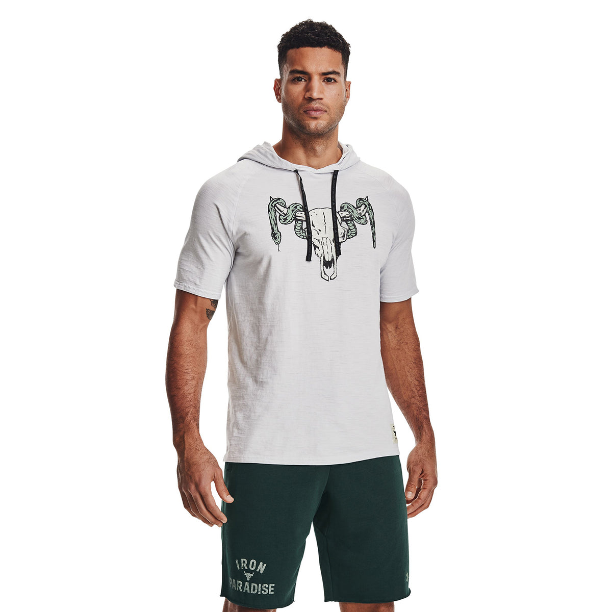 Poleron manga corta Project Rock Charged Cotton® para hombre