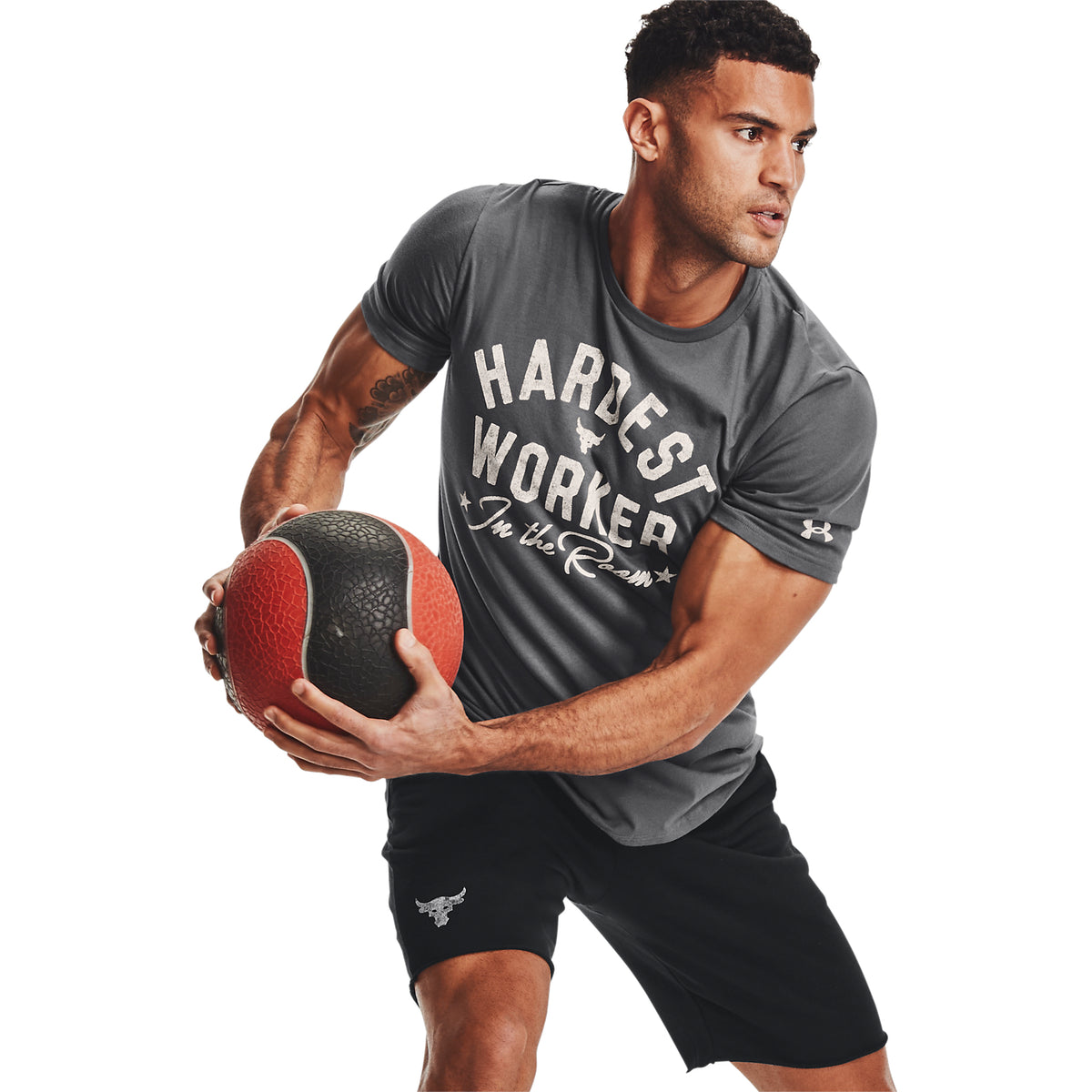 Playera Manga Corta Project Rock Hard Worker para Hombre