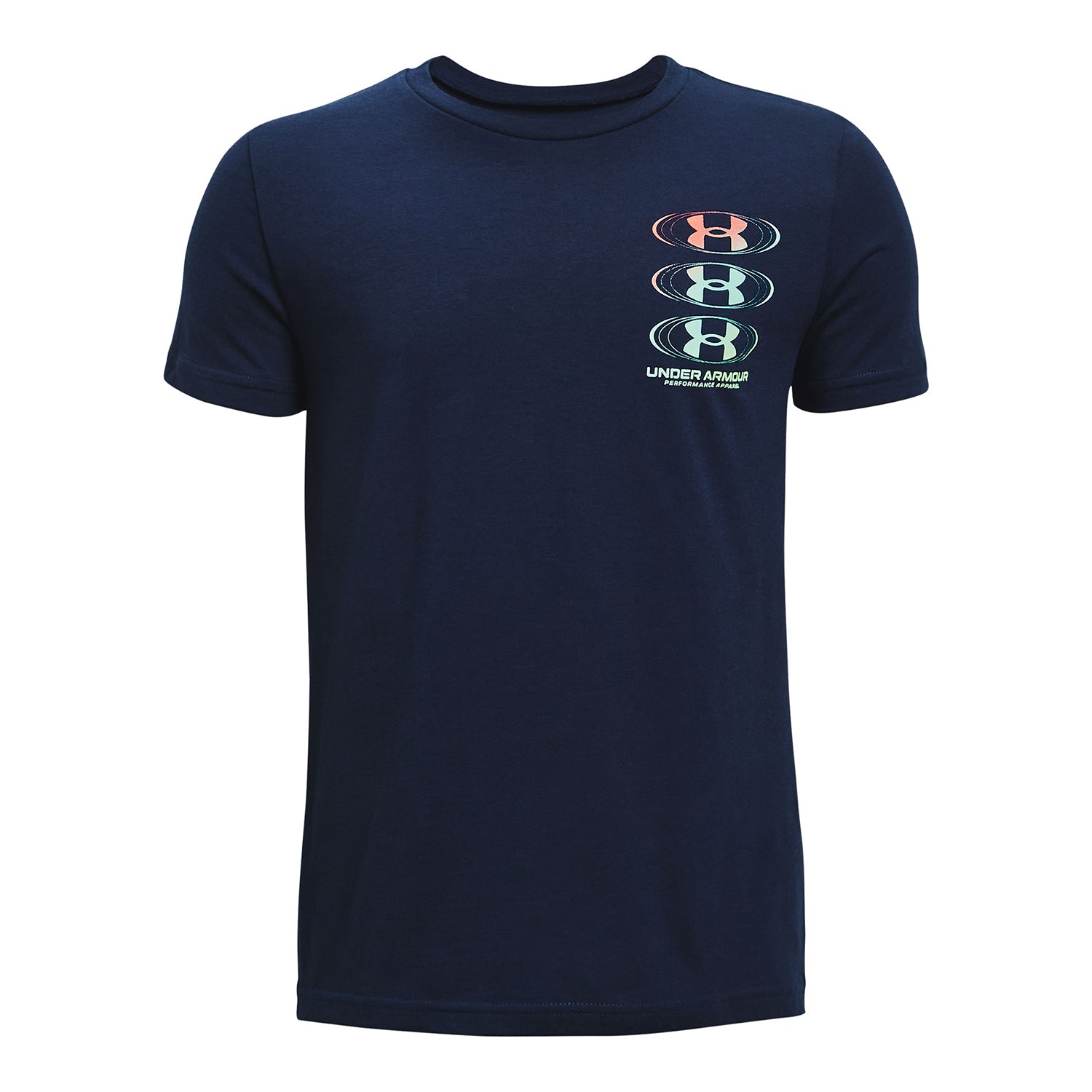 Polera manga corta UA Triple Stack para Niño