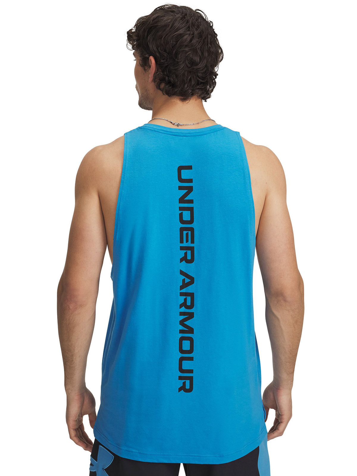 Polera sin mangas Under Armour zone azul para hombre