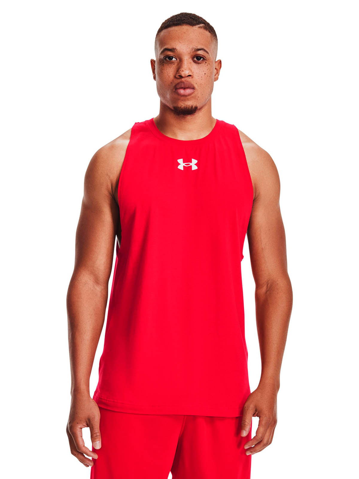 Polera sin mangas Under Armour zone rojo para hombre