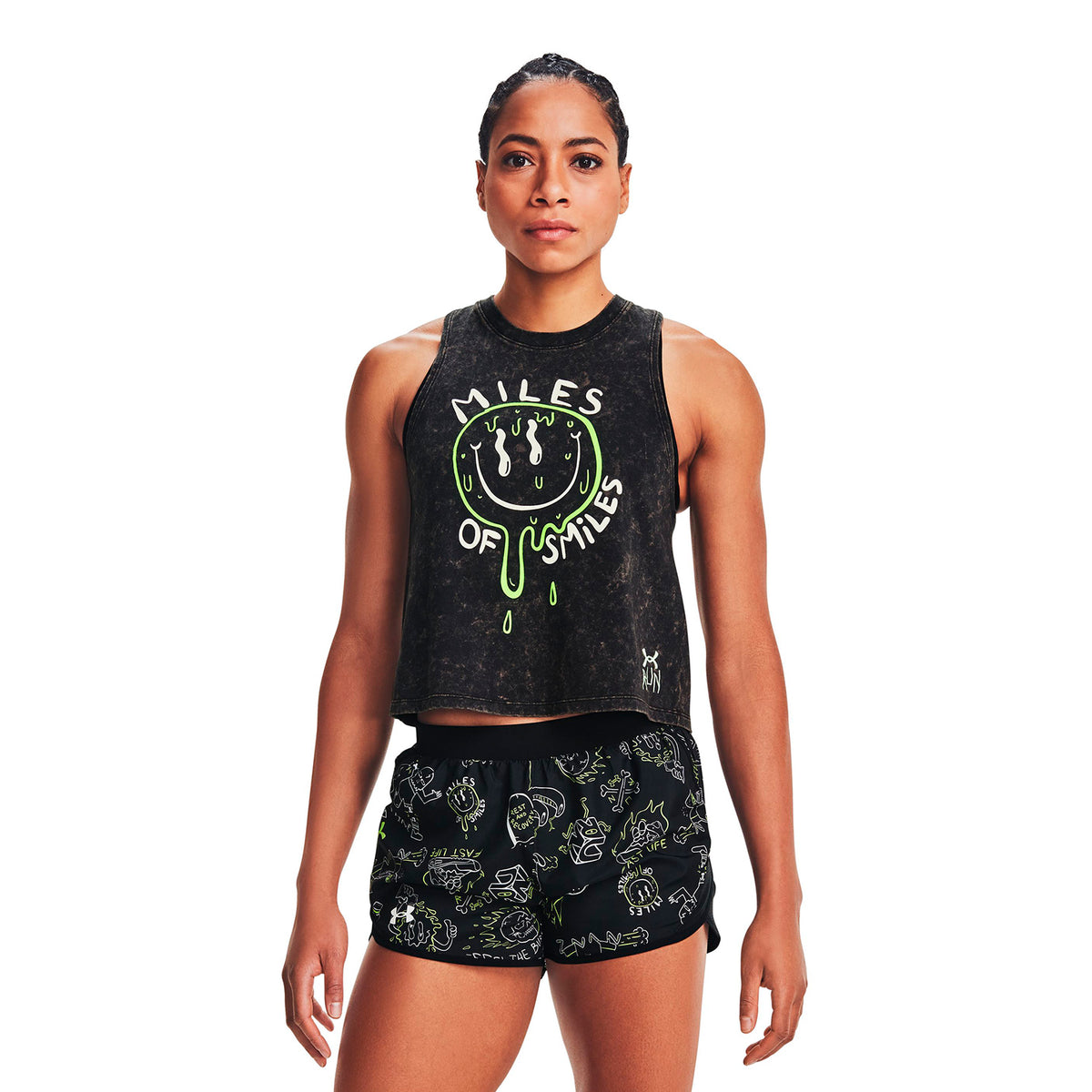 Polera Manga Corta UA RUN UR FACE OFF para Mujer