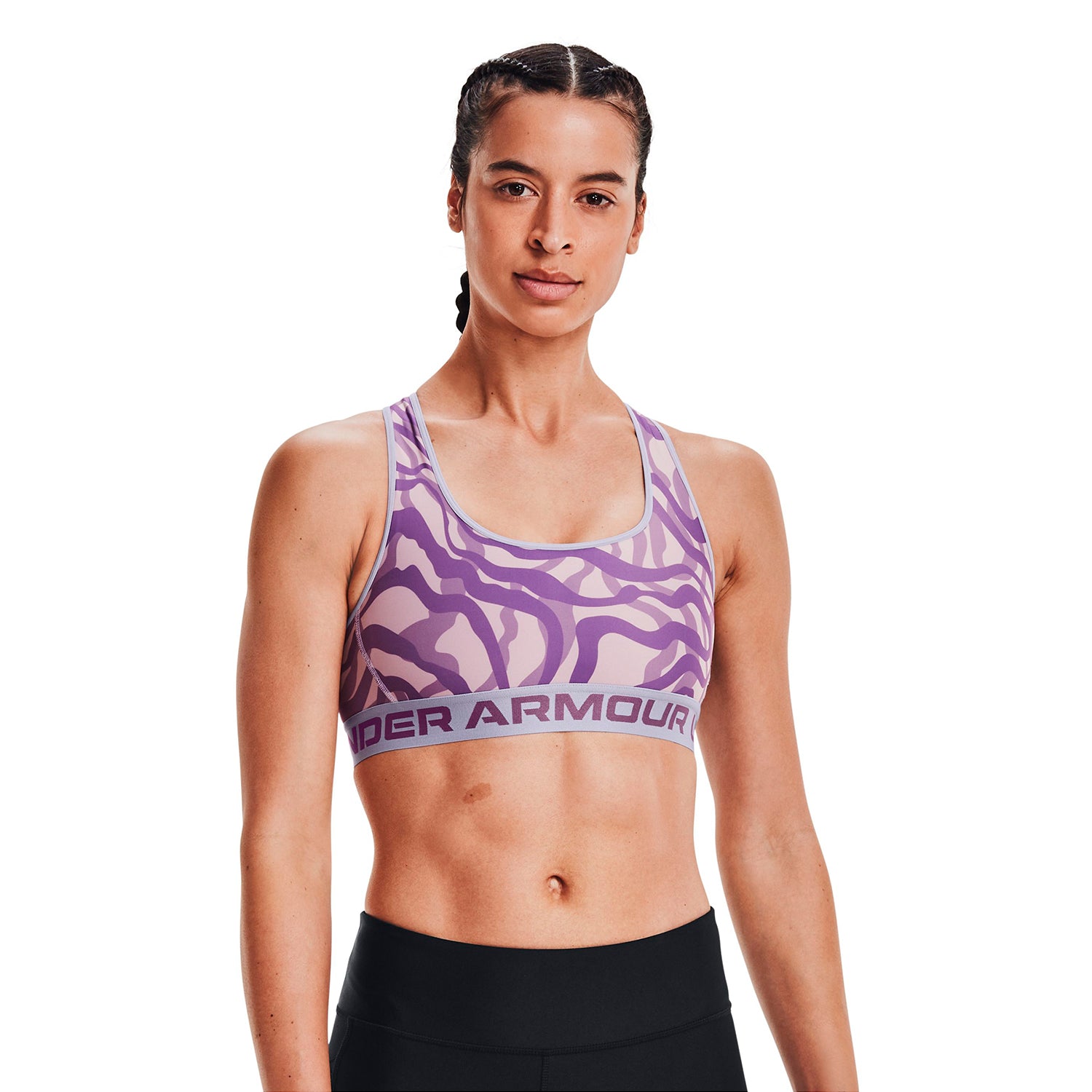 Sostén Deportivo Armour® Mid Crossback Mid Printed para mujer
