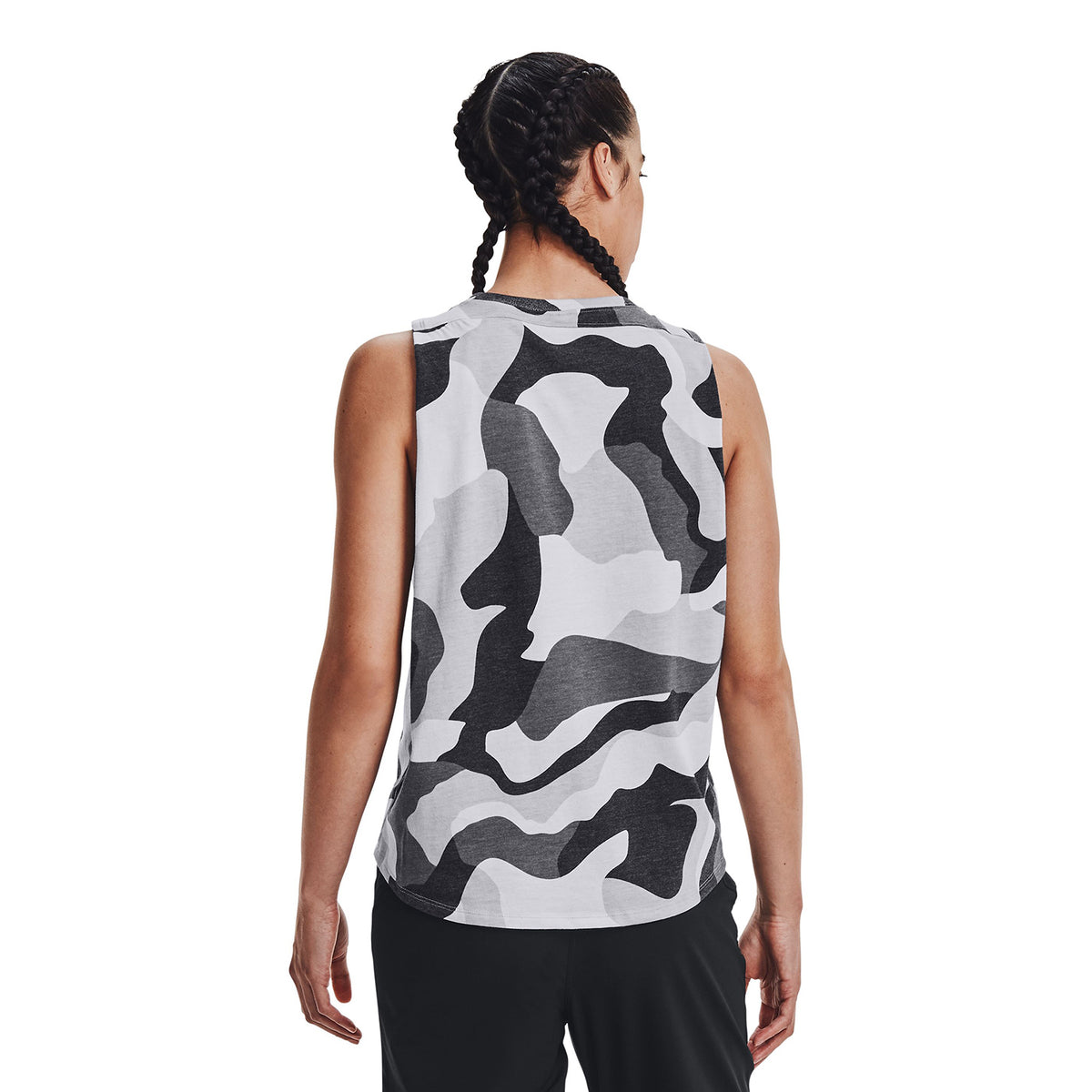 Polera sin mangas UA Camo Muscle para mujer