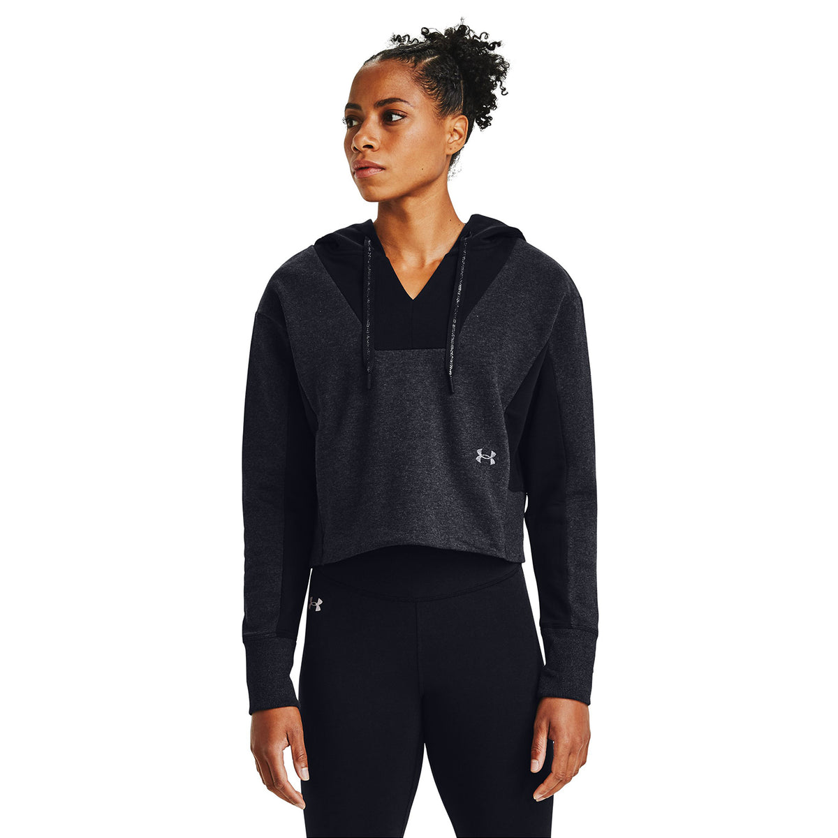 Poleron con gorro UA Rival Fleece para Mujer