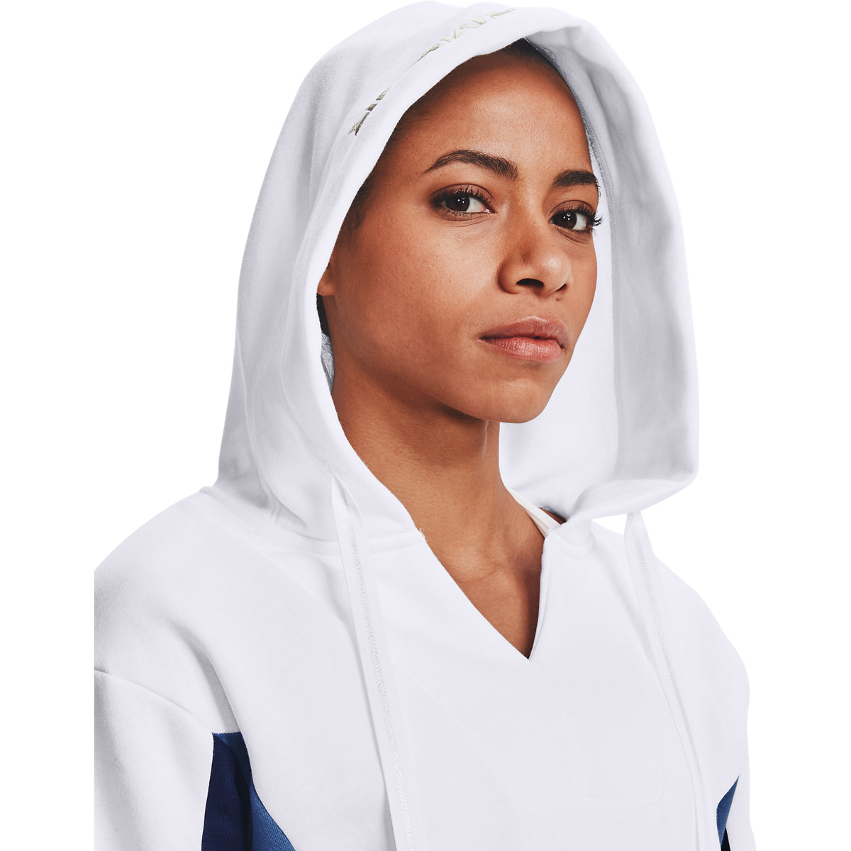 Poleron con gorro UA Rival Fleece para Mujer