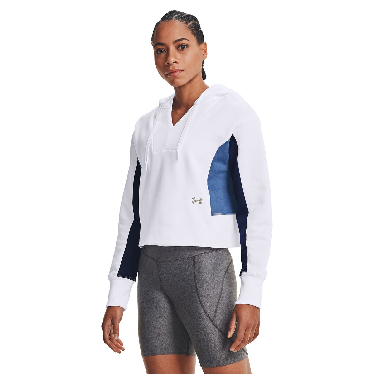 Poleron con gorro UA Rival Fleece para Mujer