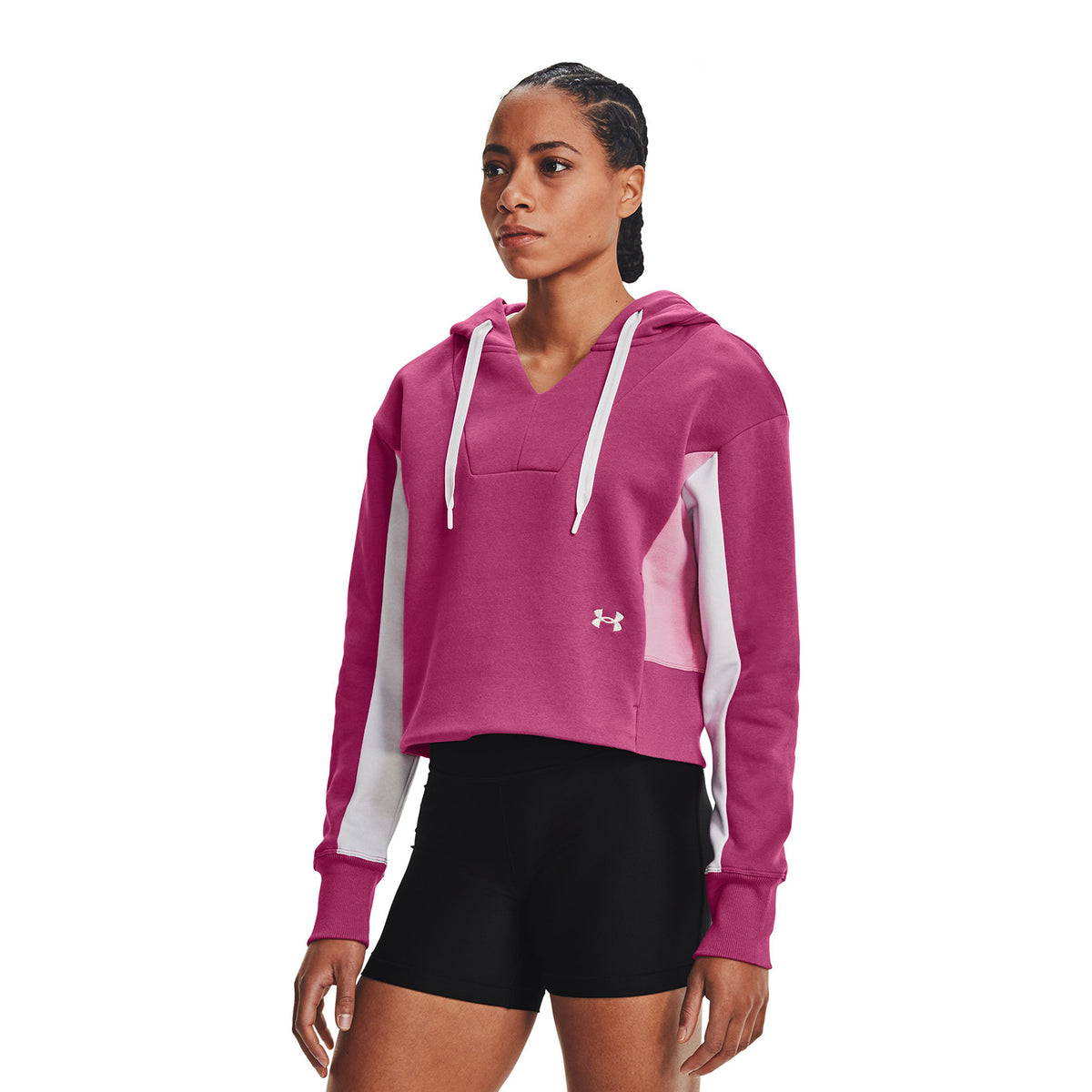 Poleron con gorro UA Rival Fleece para Mujer