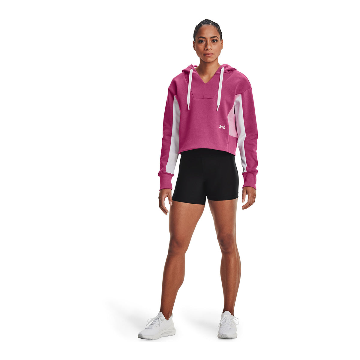 Poleron con gorro UA Rival Fleece para Mujer