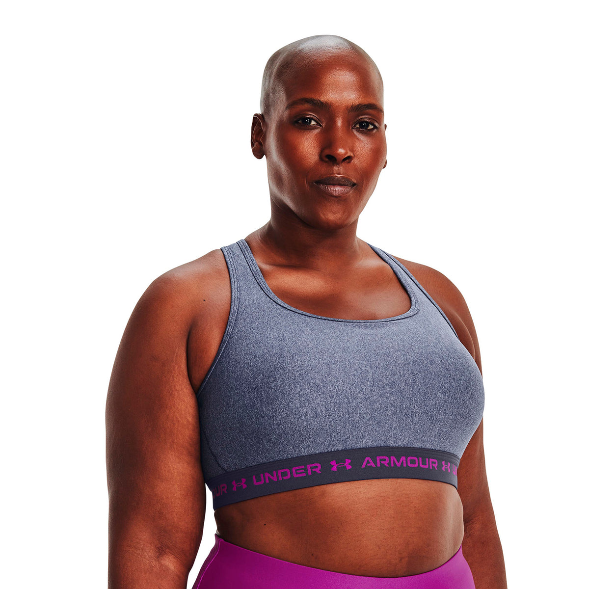 Sostén deportivo UA Crossback Mid Heather para mujer