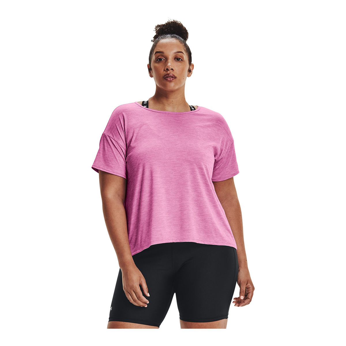 Polera UA Tech™ Vent Ss&-Pnk para Mujer