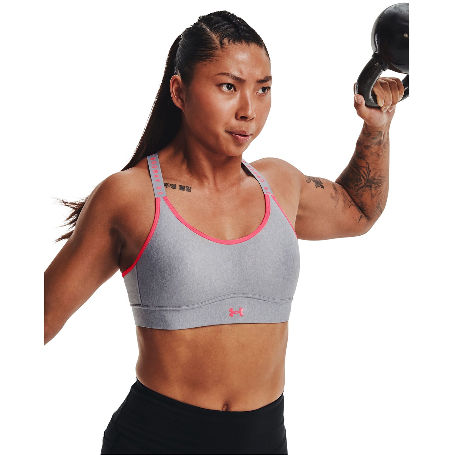 Sostén Deportivo UA Infinity Mid Heather Cover  para mujer