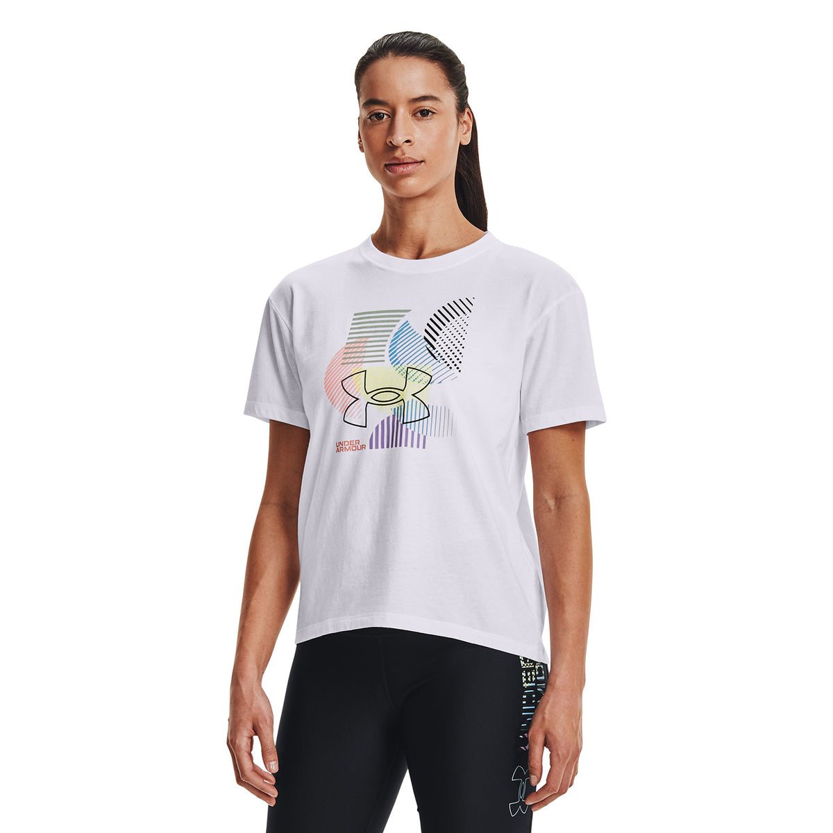 Polera manga corta UA Geo Graphic para Mujer