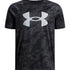 Polera manga corta de entrenamiento para niño Tech Big Logo Printed Negra Under Armour
