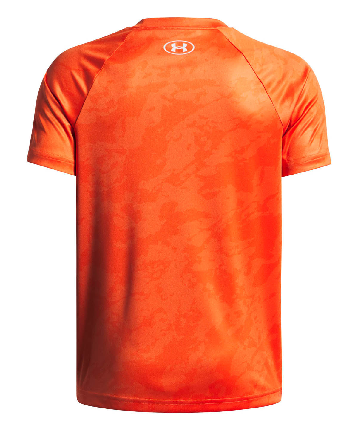 Polera manga corta de entrenamiento para niño Tech Big Logo Printed Naranja Under Armour