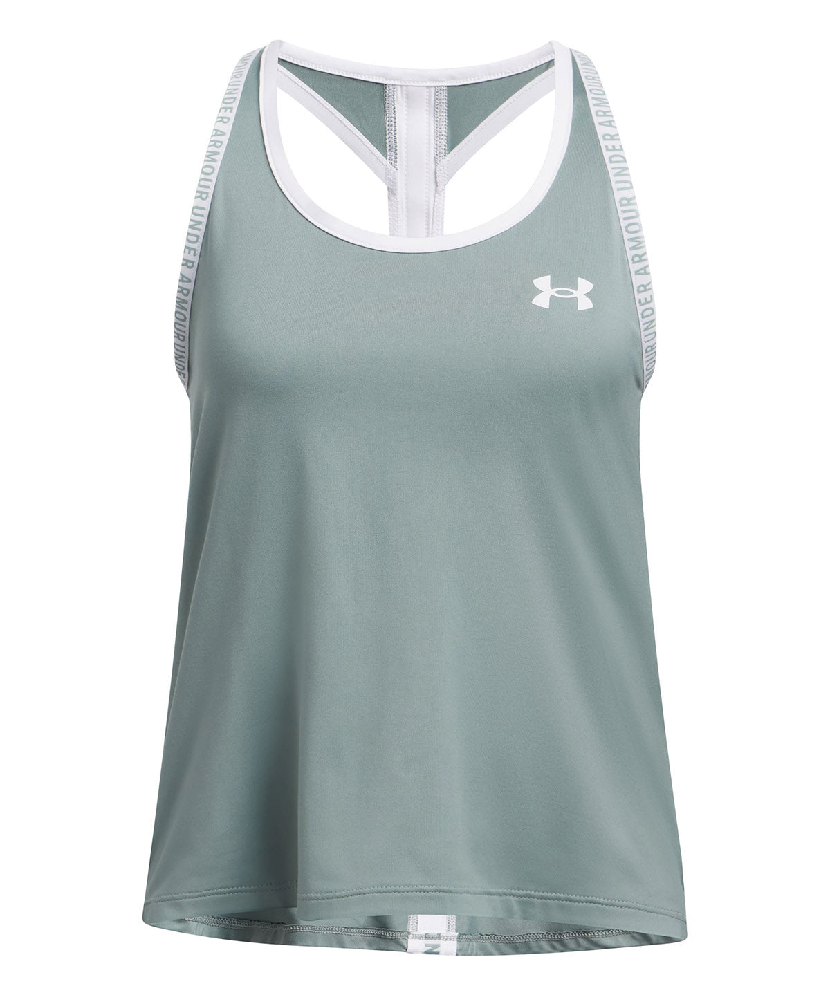 Polera sin mangas Under Armour knockout verde para niñas