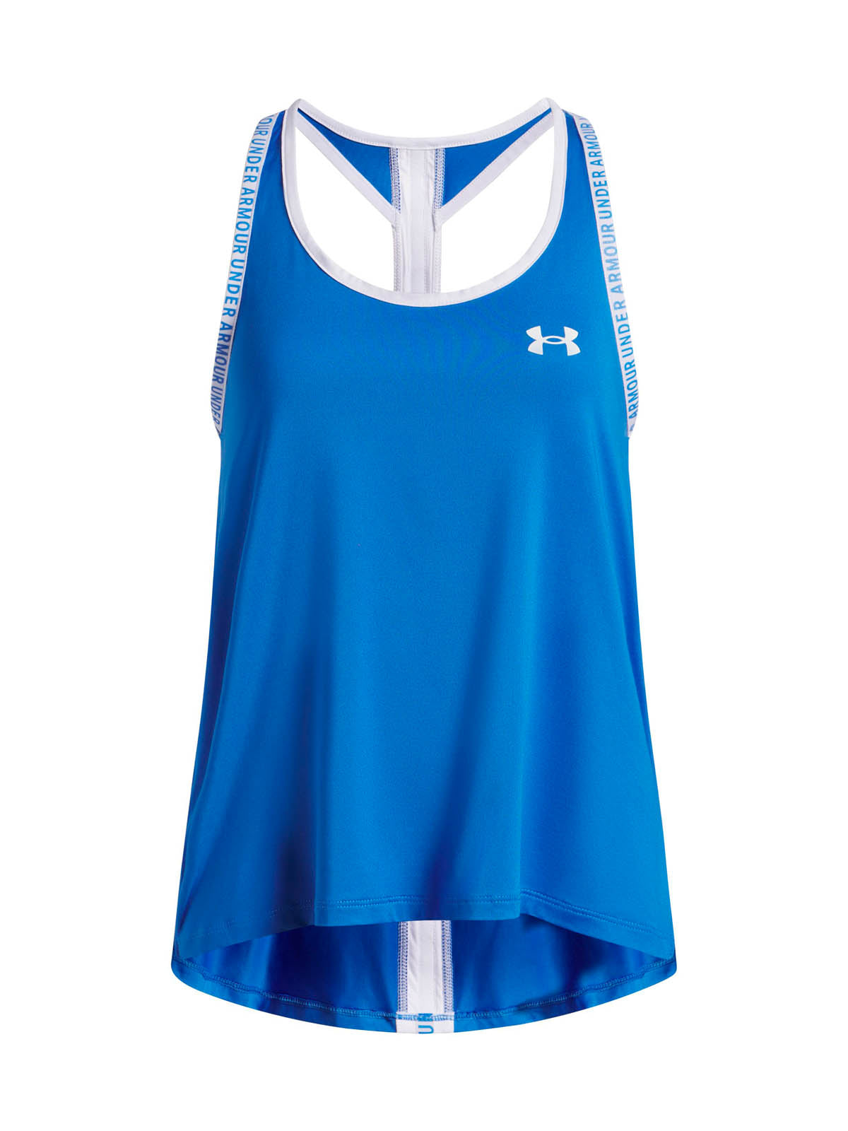 Polera sin mangas de entrnamiento para niña Knockout Azul Under Armour