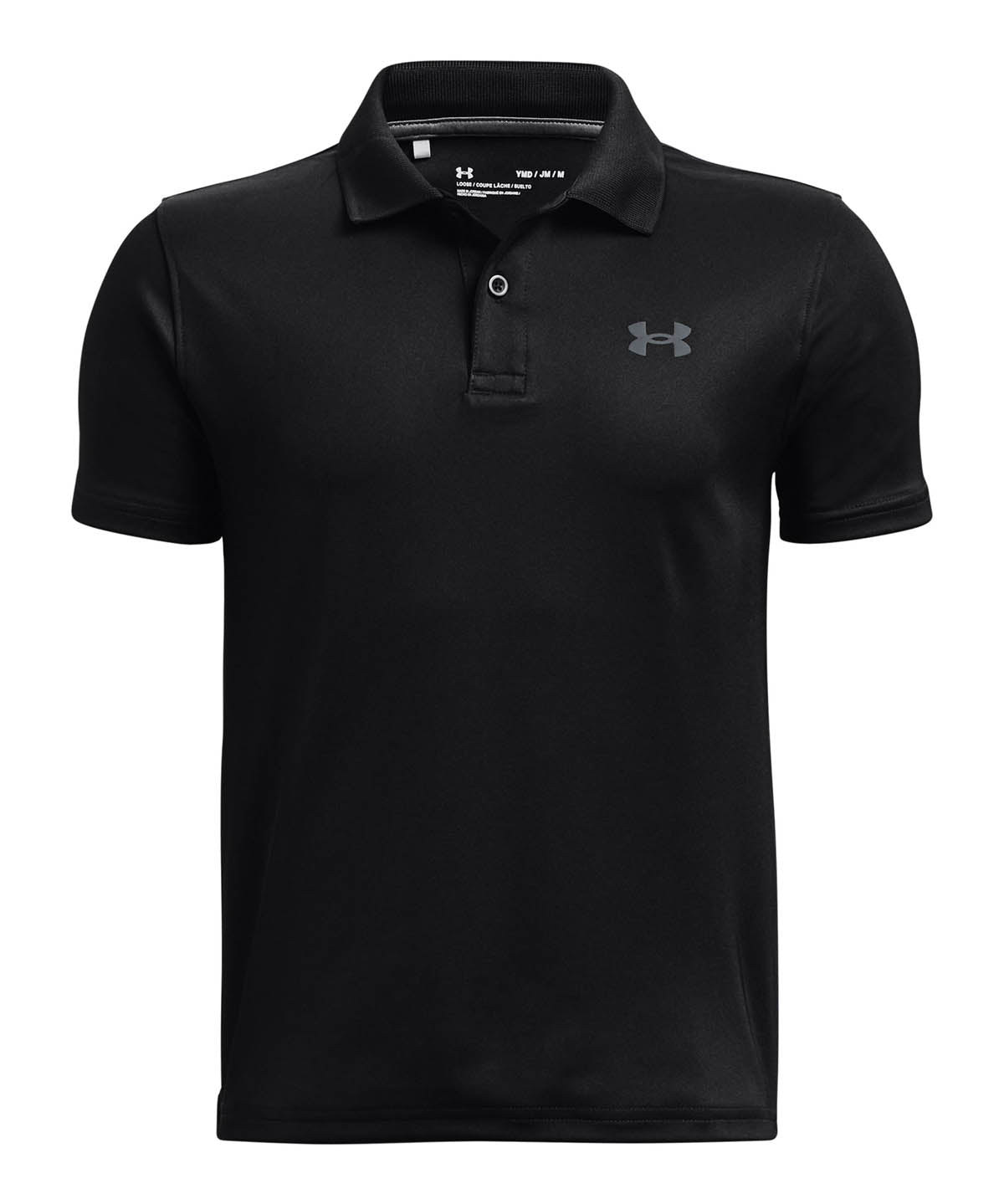 Polera manga corta de Golf para niño negro Under Armour