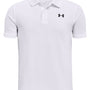 Polera manga corta de Golf para niño blanco Under Armour