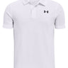 Polera manga corta de Golf para niño blanco Under Armour