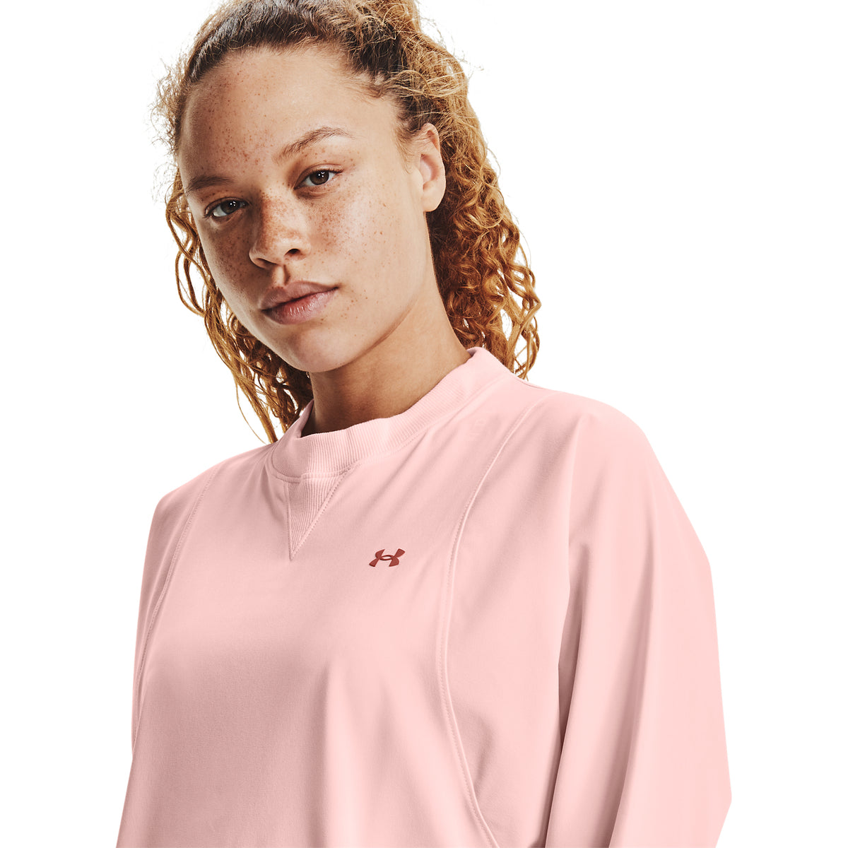 Poleron UA Woven Crew para Mujer