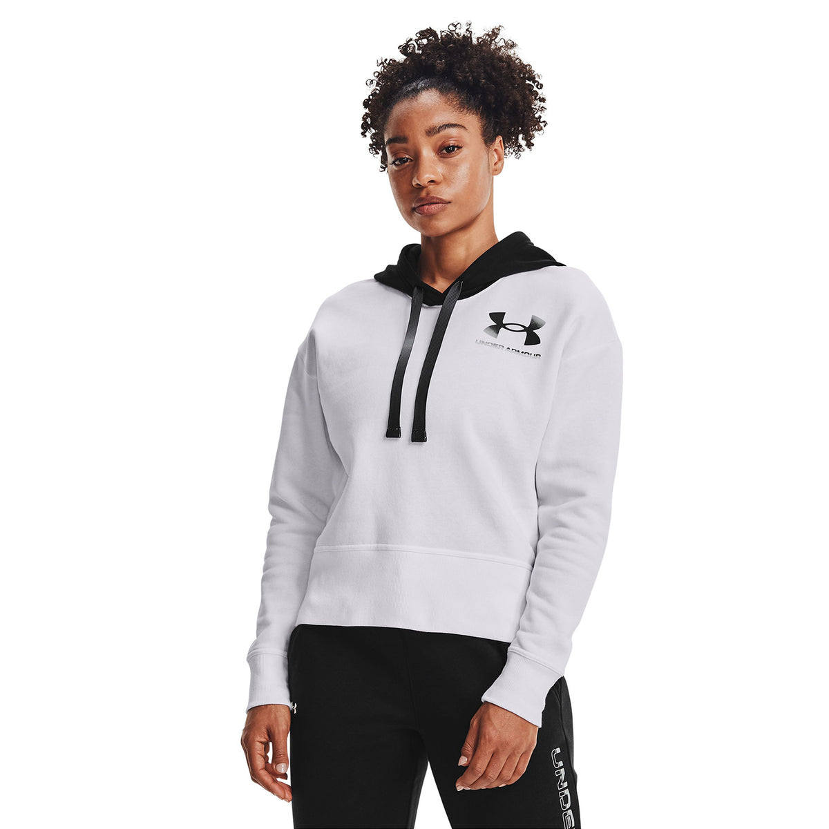 Poleron con gorro UA Rival Fleece Gradient para Mujer