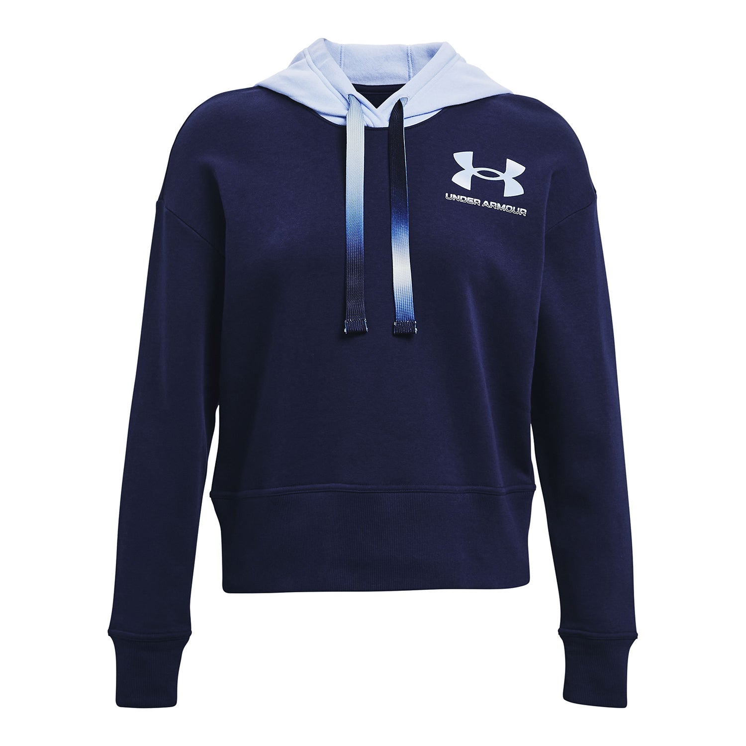 Poleron con gorro UA Rival Fleece Gradient para Mujer