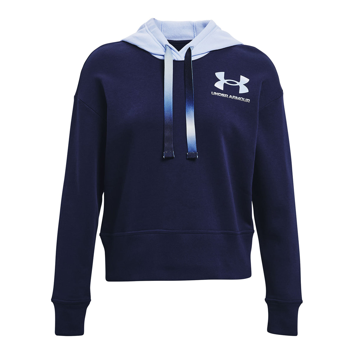 Poleron con gorro UA Rival Fleece Gradient para Mujer