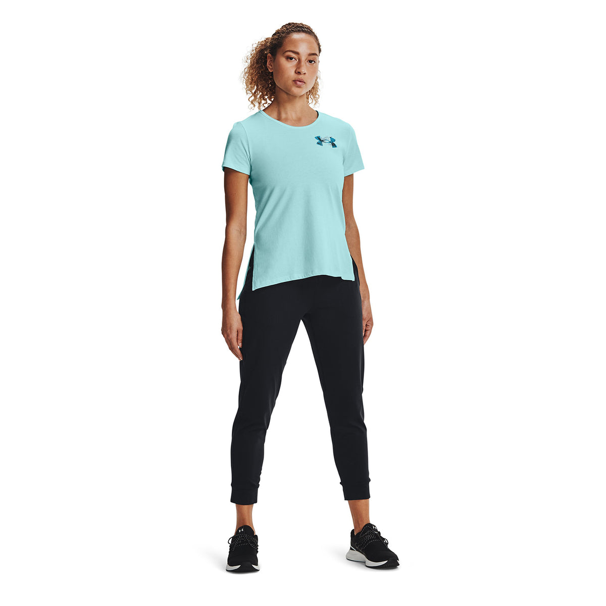 Polera Manga Corta UA Palm Left Chest Graphic para Mujer