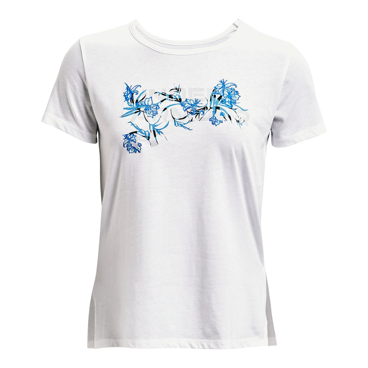 Polera Manga Corta UA Floral Wordmark Graphic para Mujer