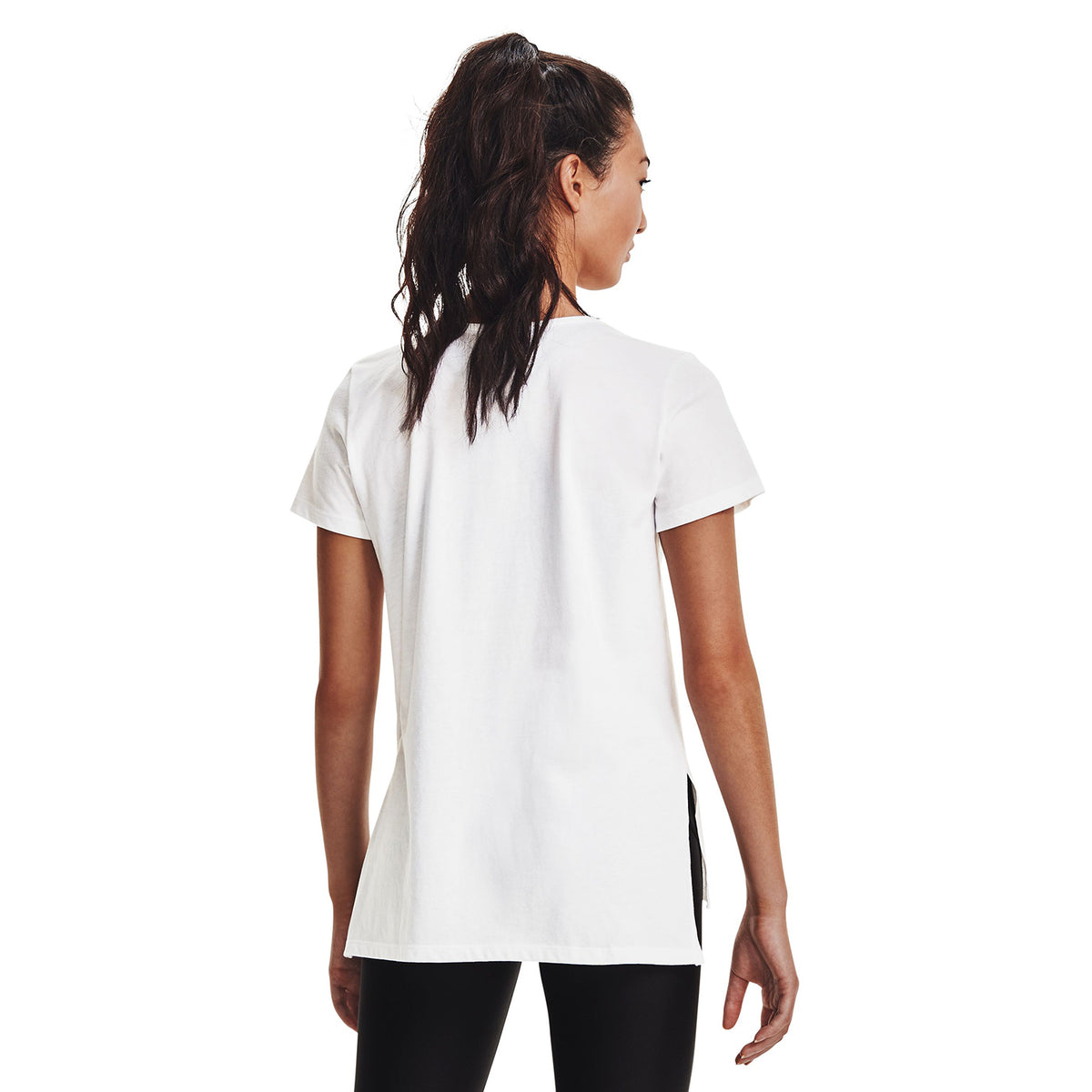 Polera Manga Corta UA Floral Wordmark Graphic para Mujer