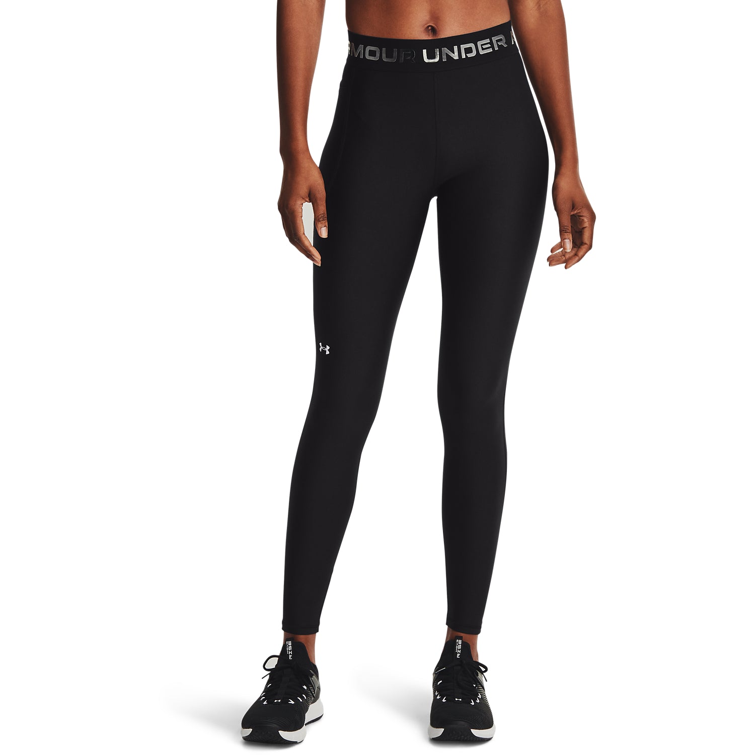 Calzas HeatGear® Armour Wordmark Waistband Full-Length para Mujer