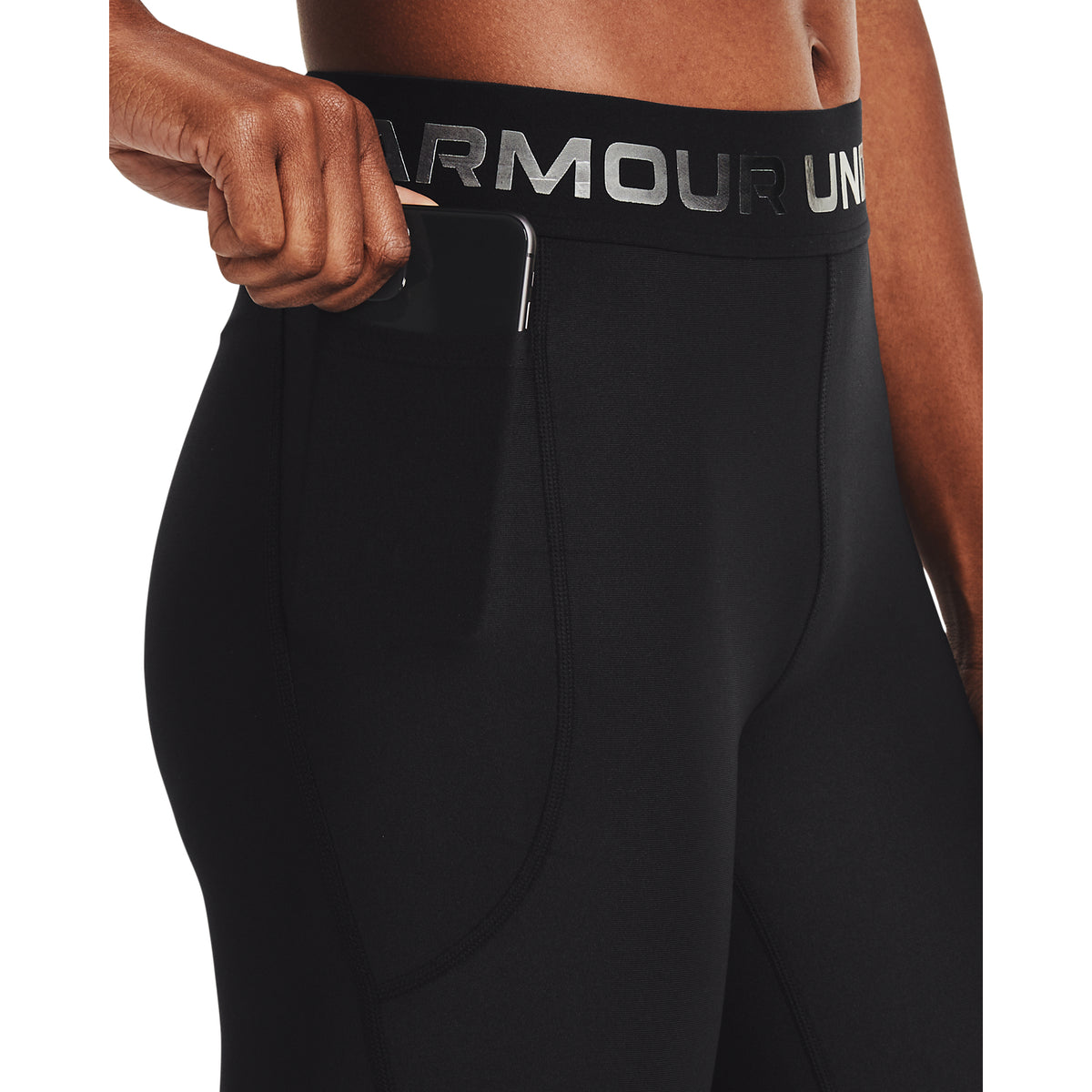 Calzas HeatGear® Armour Wordmark Waistband Full-Length para Mujer