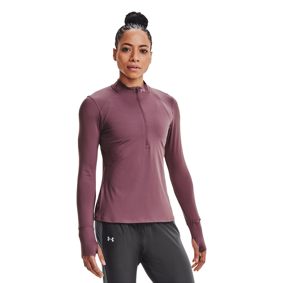 Polerón UA Qualifier Run 2.0 ½ Zip para mujer