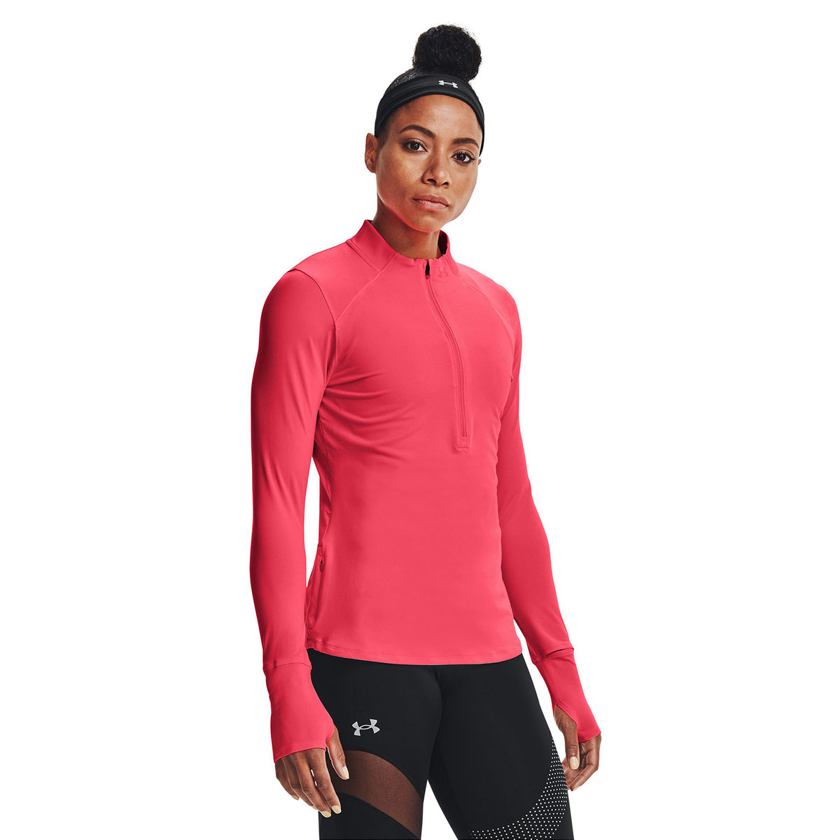 Polerón UA Qualifier Run 2.0 ½ Zip para mujer