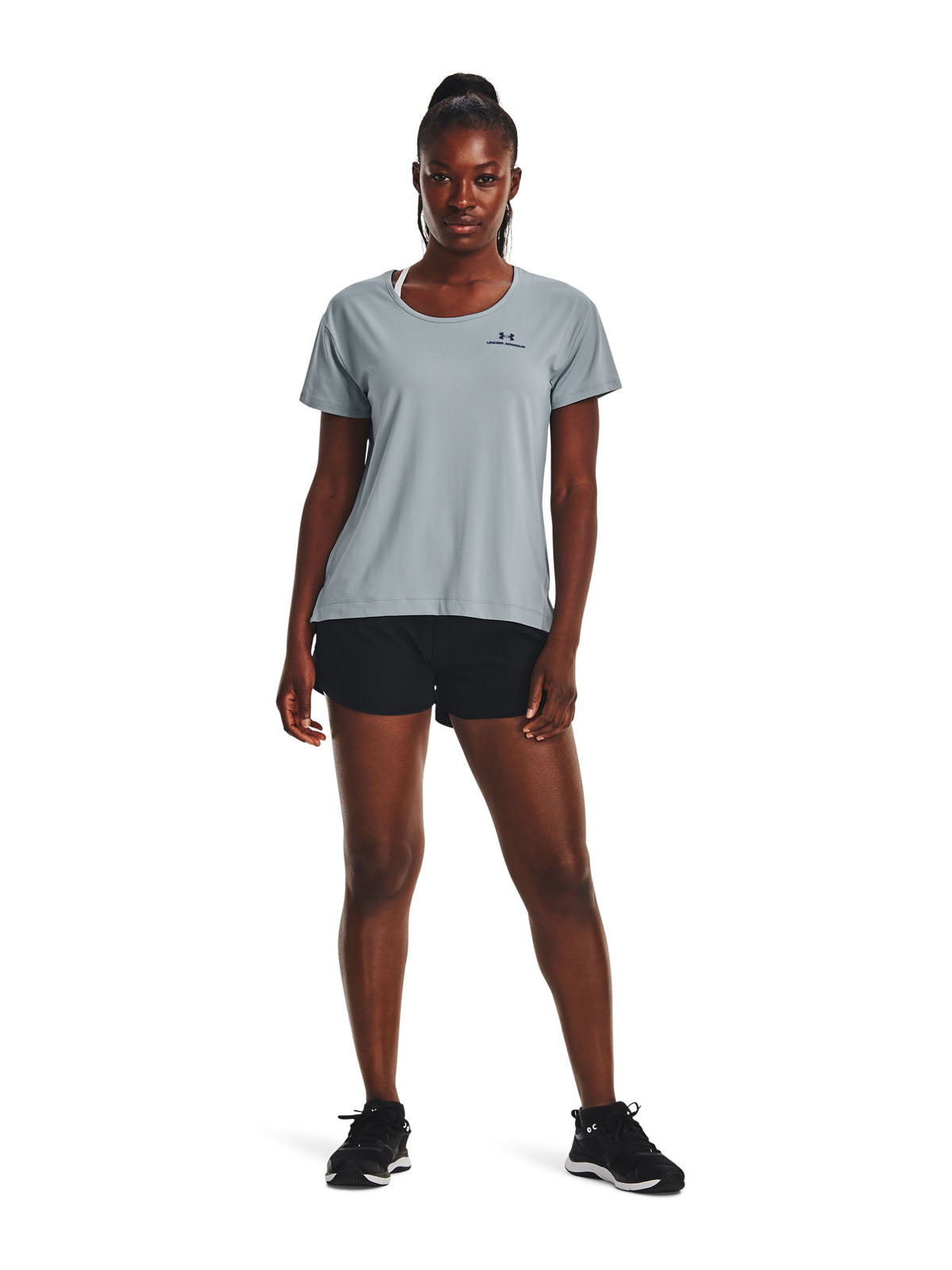 Polera manga corta UA RUSH Energy Core para mujer