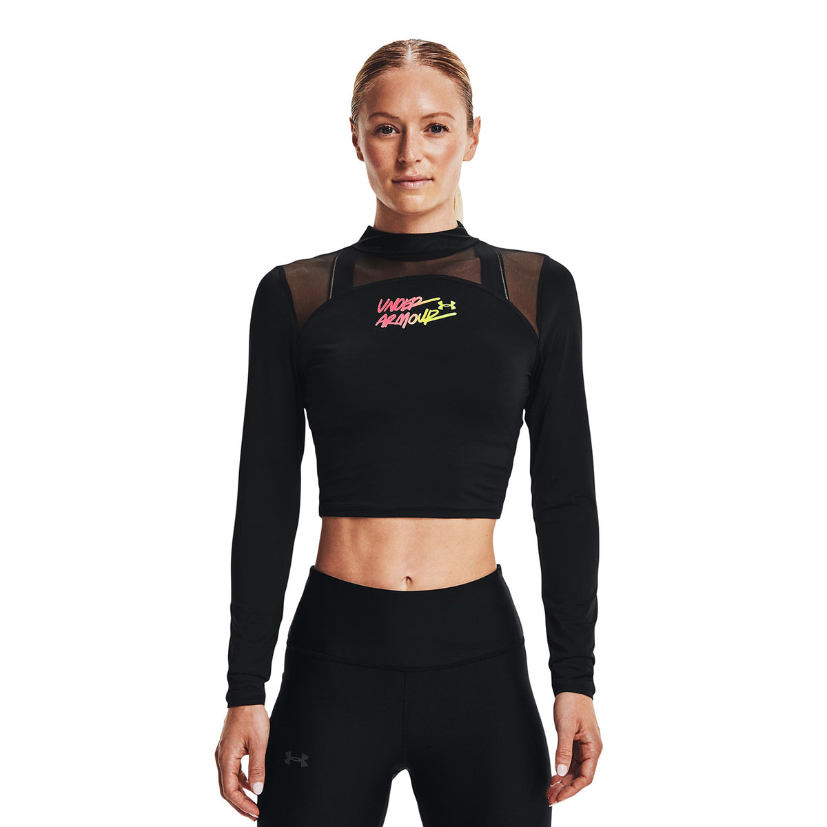 Crop HeatGear®  Mock Neck para mujer