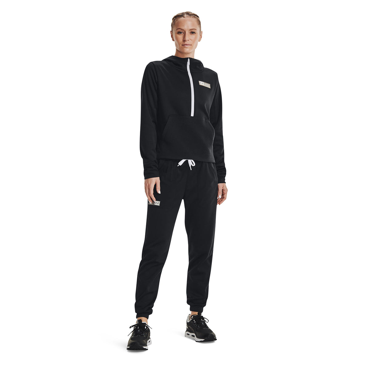 Polerón de medio cierre Fleece® Mixed Media para mujer