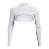 Polera manga larga UA Mesh Crop Mock para mujer