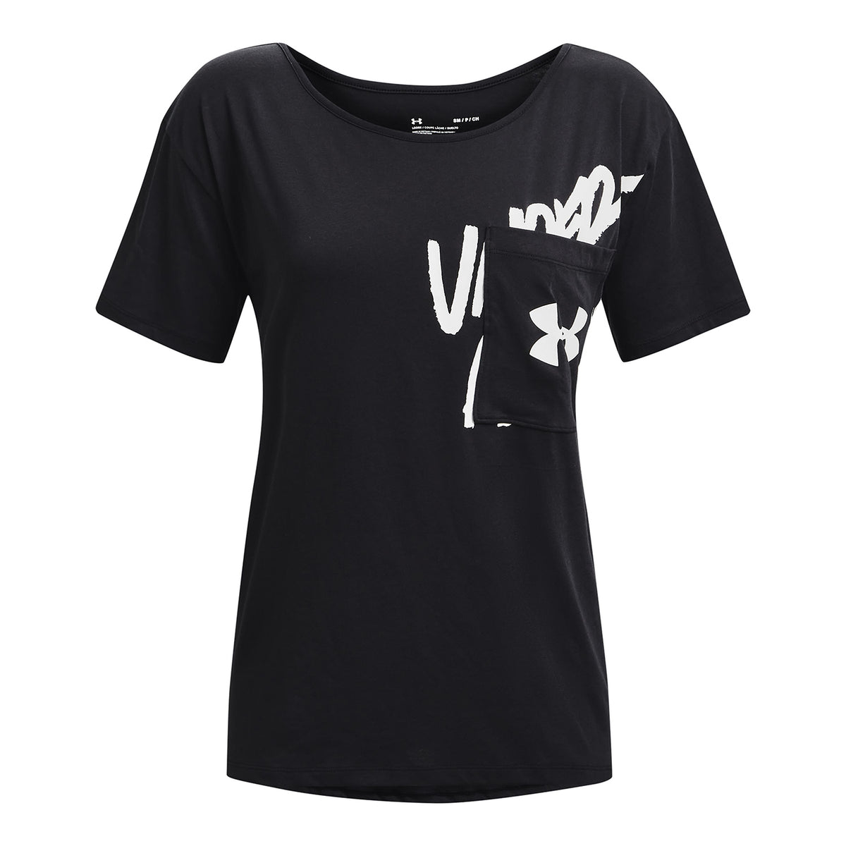 Polera UA Oversized Wordmark Graphic para mujer