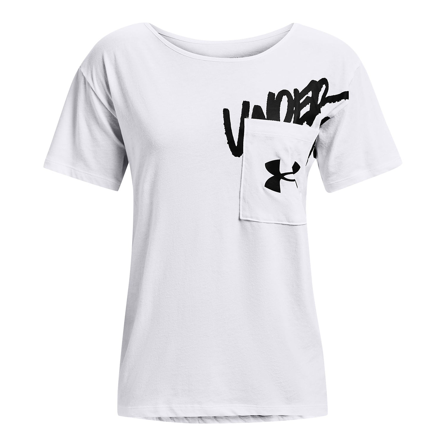 Polera UA Oversized Wordmark Graphic para mujer