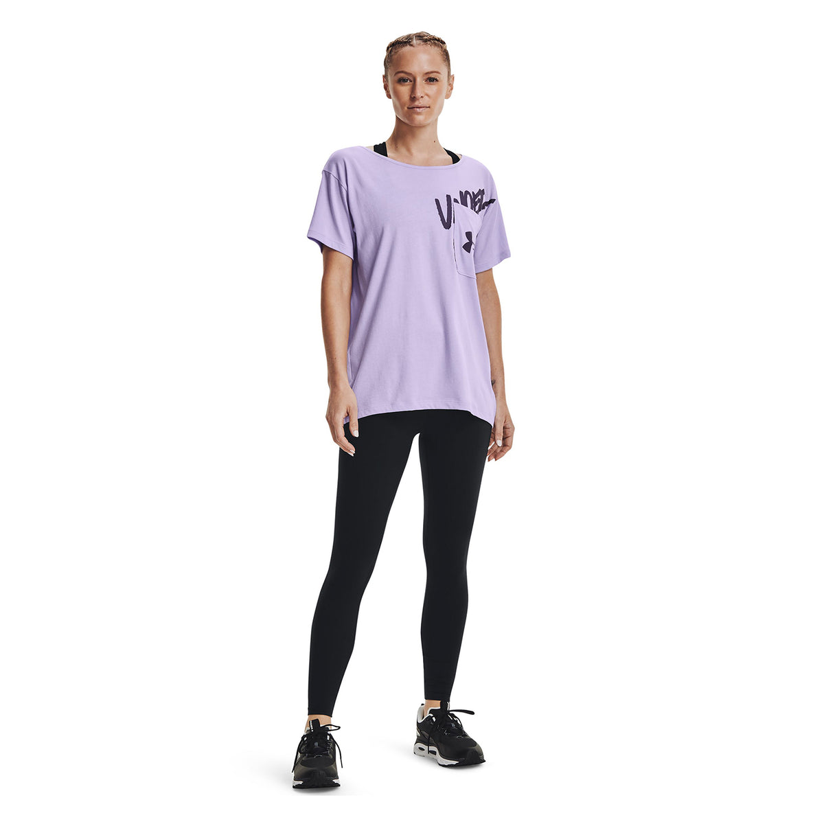 Polera UA Oversized Wordmark Graphic para mujer