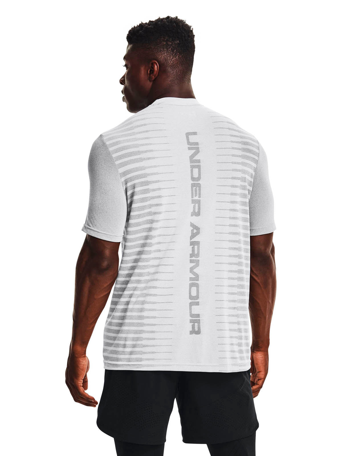 Polera manga corta UA Seamless Wordmark para hombre