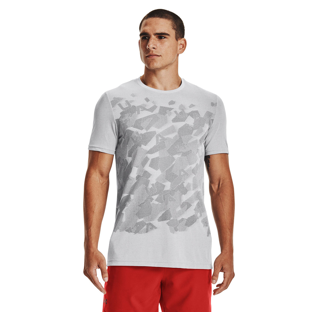 Polera manga corta UA Seamless Camouflage para hombre