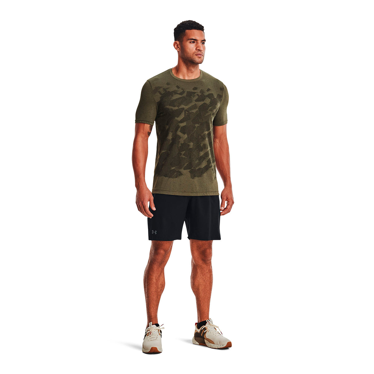 Polera manga corta UA Seamless Camouflage para hombre