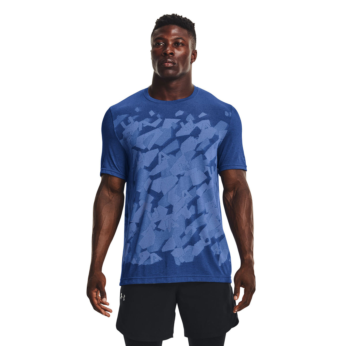 Polera manga corta UA Seamless Camouflage para hombre