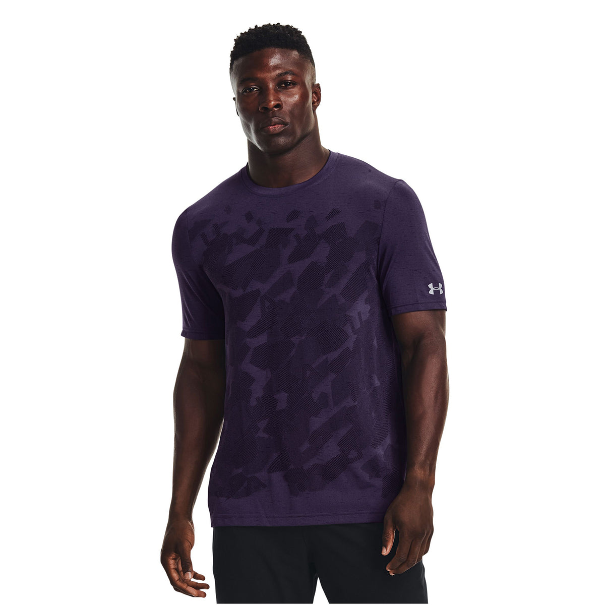Polera manga corta UA Seamless Camouflage para hombre