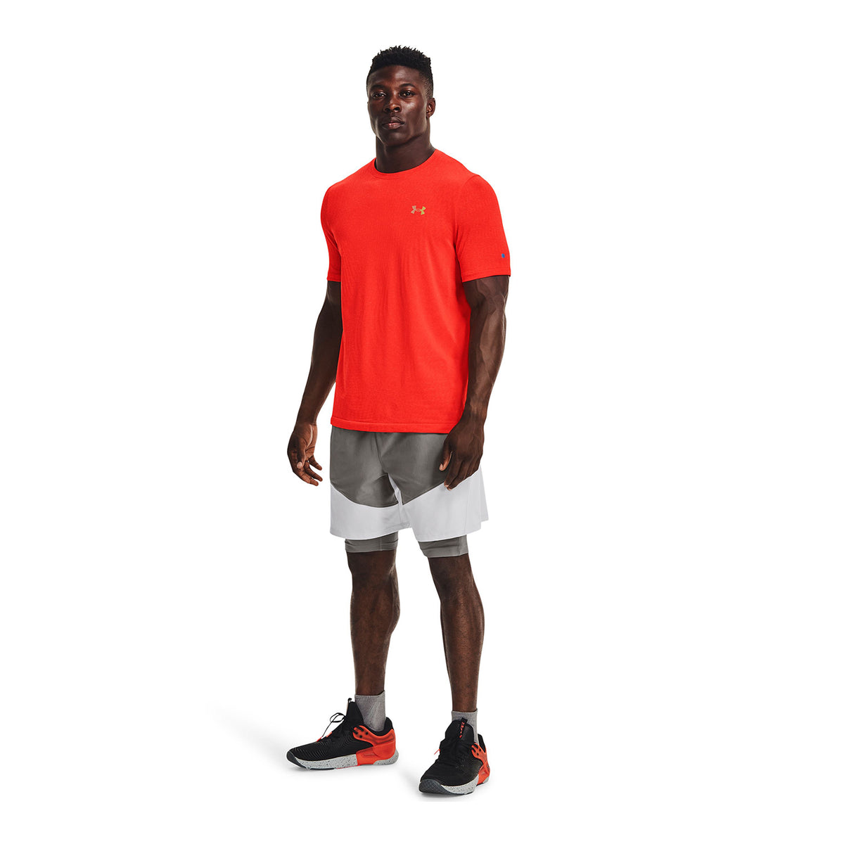 Polera manga corta UA RUSH™ Seamless Illusion para hombre