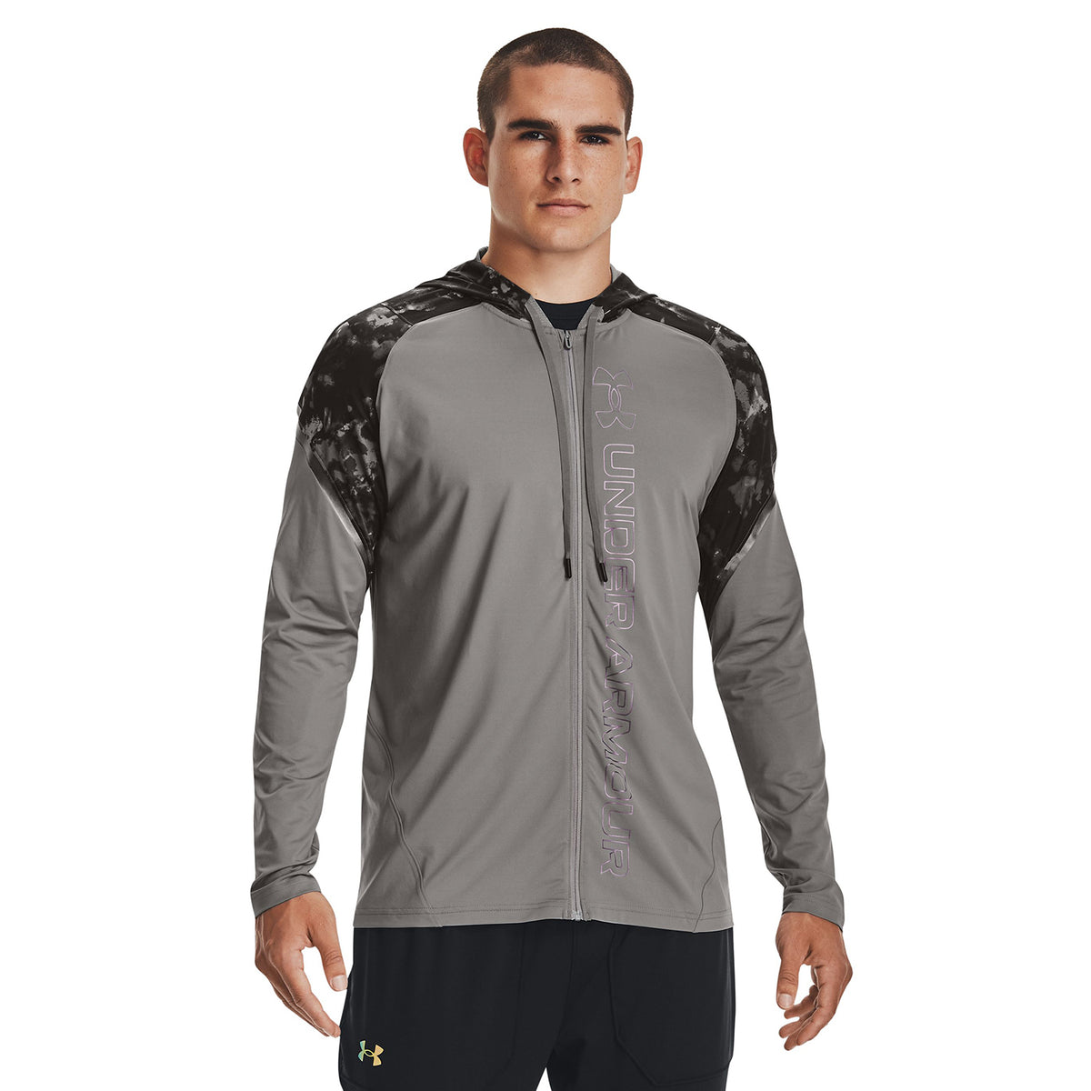 Polerón UA RUSH™ Printed Full-Zip para hombre