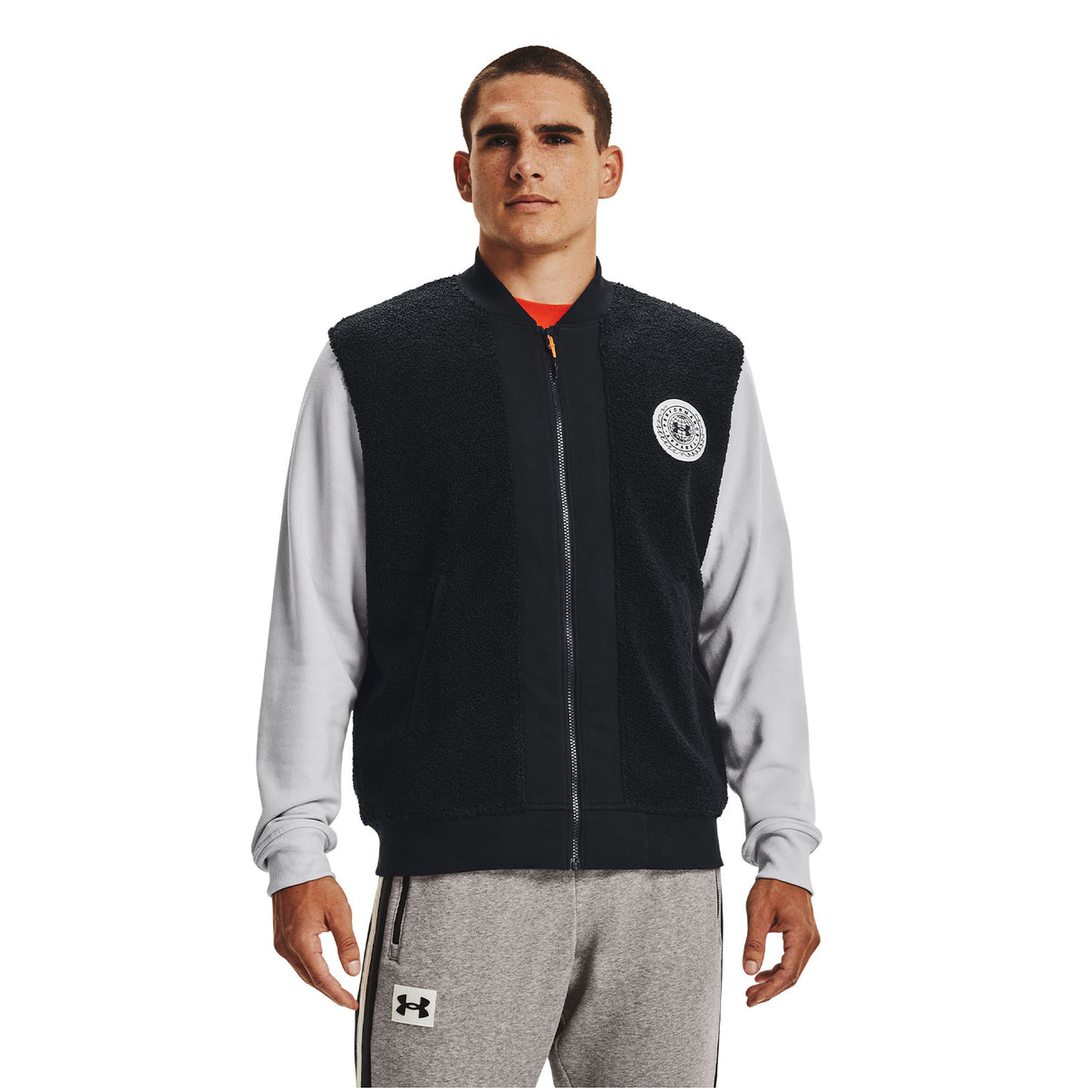 Chaqueta UA Rival Fleece Alma Mater Bomber pata hombre